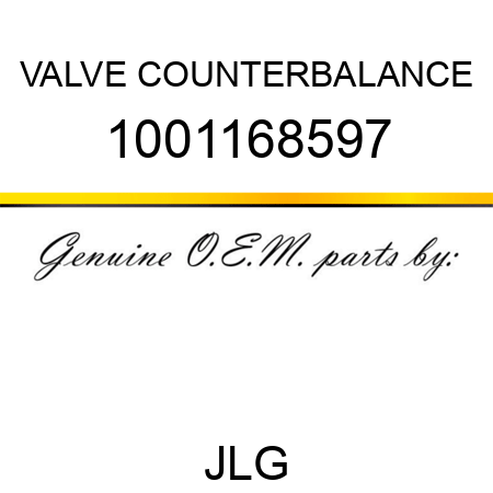 VALVE COUNTERBALANCE 1001168597