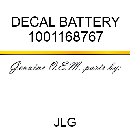 DECAL BATTERY 1001168767