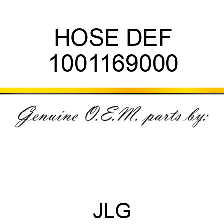 HOSE DEF 1001169000