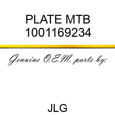 PLATE MTB 1001169234