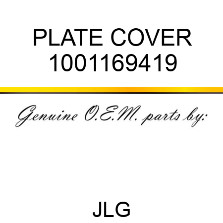 PLATE COVER 1001169419
