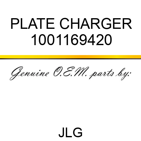 PLATE CHARGER 1001169420