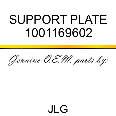SUPPORT PLATE 1001169602