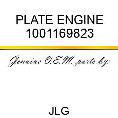 PLATE ENGINE 1001169823