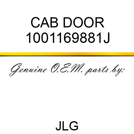 CAB DOOR 1001169881J