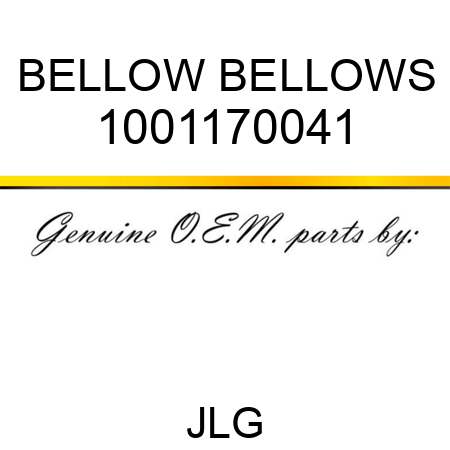 BELLOW BELLOWS 1001170041