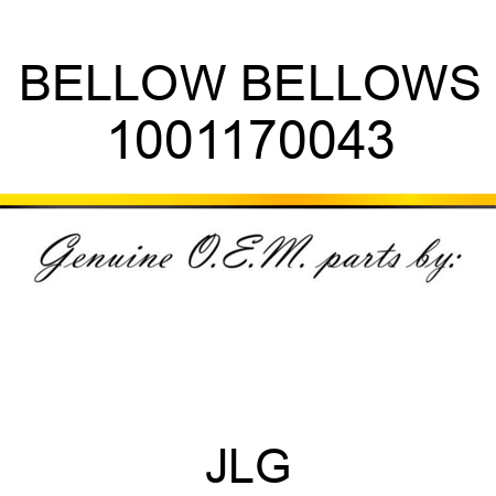 BELLOW BELLOWS 1001170043