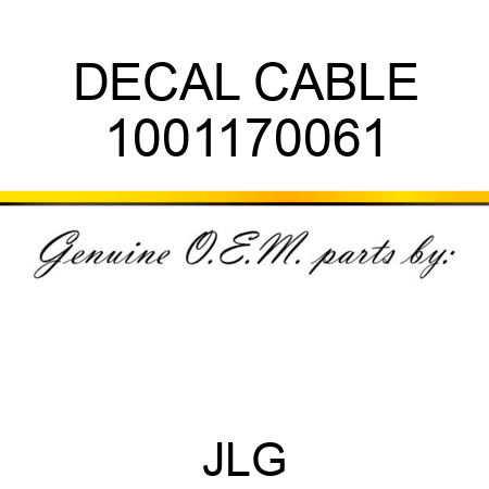 DECAL CABLE 1001170061