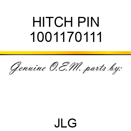 HITCH PIN 1001170111