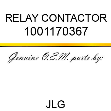 RELAY CONTACTOR 1001170367