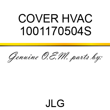 COVER HVAC 1001170504S