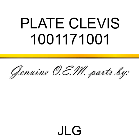 PLATE CLEVIS 1001171001
