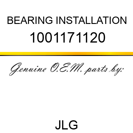 BEARING INSTALLATION 1001171120