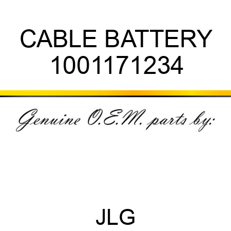 CABLE BATTERY 1001171234