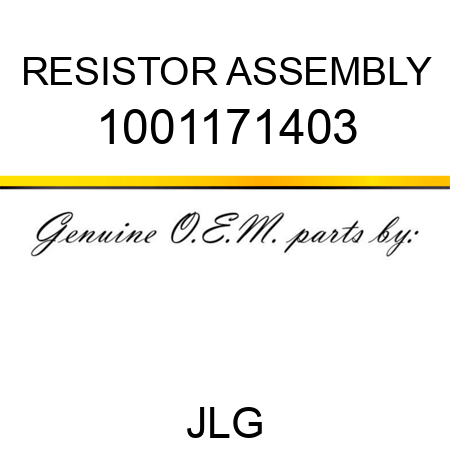 RESISTOR ASSEMBLY 1001171403
