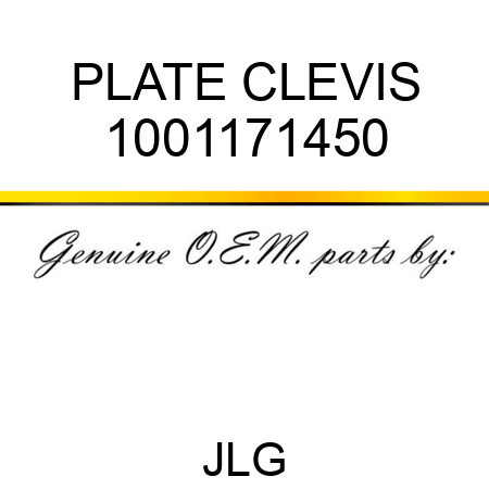 PLATE CLEVIS 1001171450