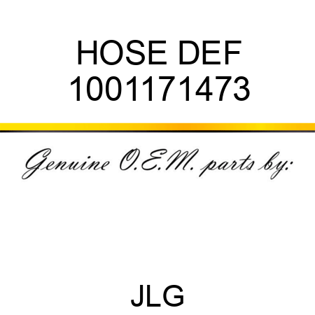 HOSE DEF 1001171473