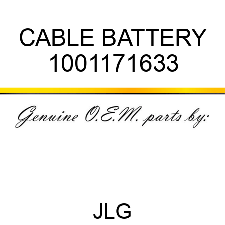 CABLE BATTERY 1001171633