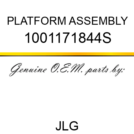 PLATFORM ASSEMBLY 1001171844S