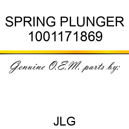 SPRING PLUNGER 1001171869