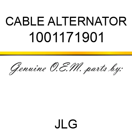 CABLE ALTERNATOR 1001171901