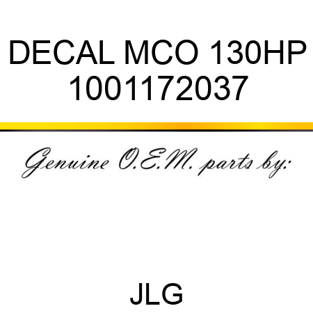 DECAL MCO 130HP 1001172037