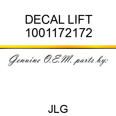 DECAL LIFT 1001172172
