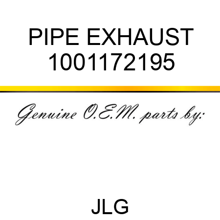 PIPE EXHAUST 1001172195