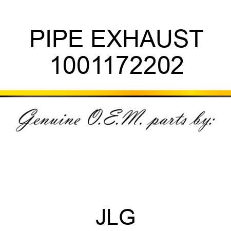 PIPE EXHAUST 1001172202