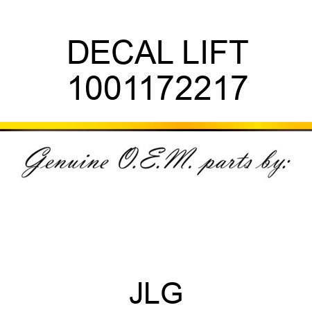 DECAL LIFT 1001172217