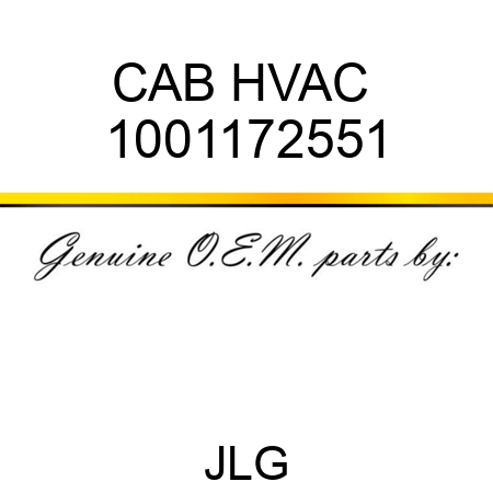 CAB HVAC  1001172551