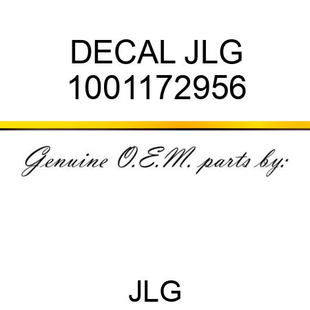 DECAL JLG 1001172956