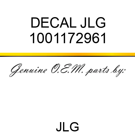 DECAL JLG 1001172961