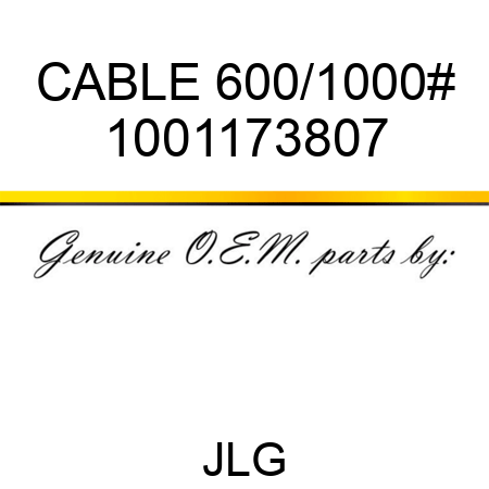 CABLE 600/1000# 1001173807