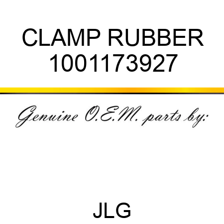 CLAMP RUBBER 1001173927