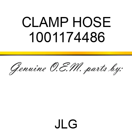 CLAMP HOSE 1001174486