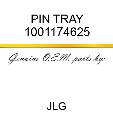 PIN TRAY 1001174625