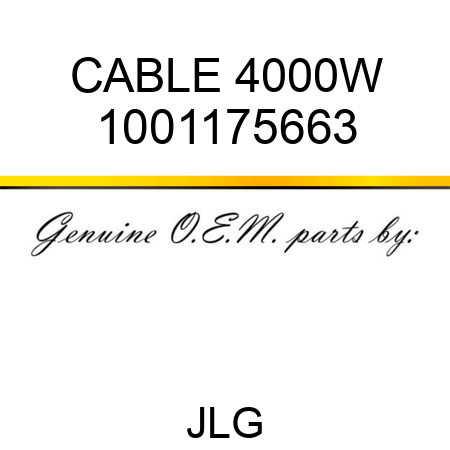 CABLE 4000W 1001175663
