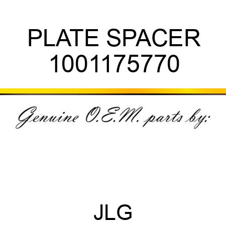 PLATE SPACER 1001175770
