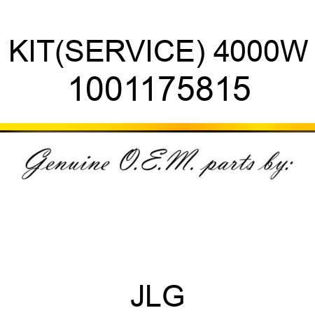 KIT(SERVICE) 4000W 1001175815