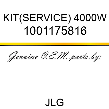 KIT(SERVICE) 4000W 1001175816