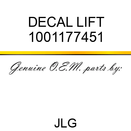 DECAL LIFT 1001177451