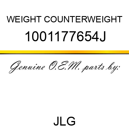 WEIGHT COUNTERWEIGHT 1001177654J