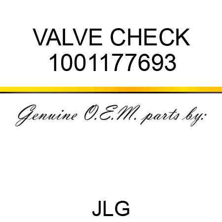 VALVE CHECK 1001177693