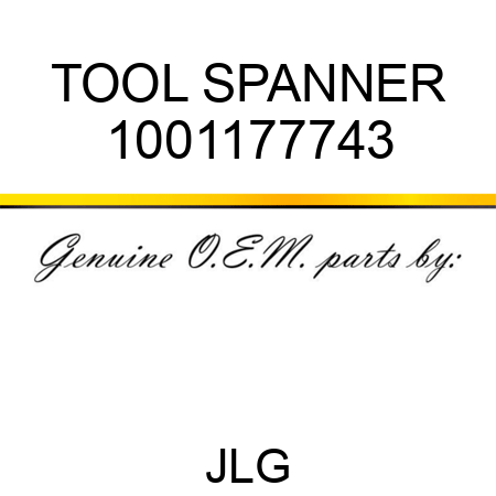 TOOL SPANNER 1001177743