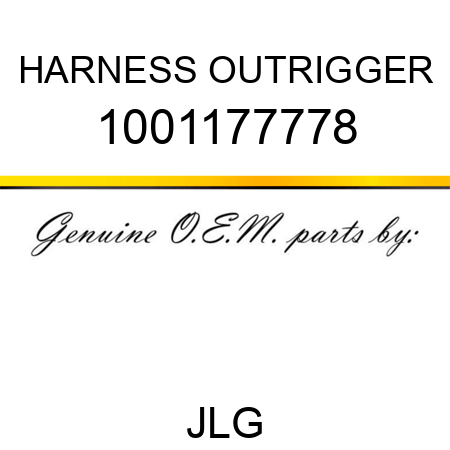 HARNESS OUTRIGGER 1001177778