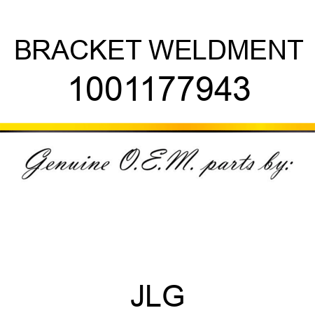 BRACKET WELDMENT 1001177943