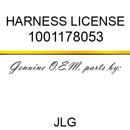 HARNESS LICENSE 1001178053
