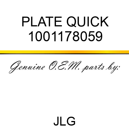 PLATE QUICK 1001178059