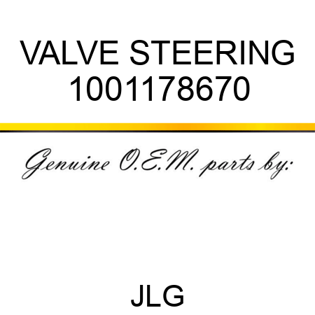 VALVE STEERING 1001178670
